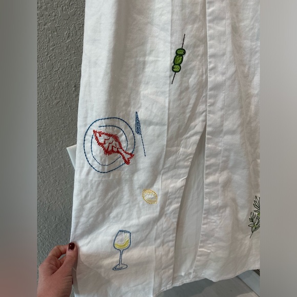 Anthropologie Maeve White Embroidered Skirt - Picture 3 of 10